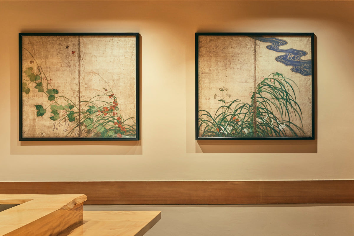 夏秋草図屏風／酒井抱一_裕人礫翔